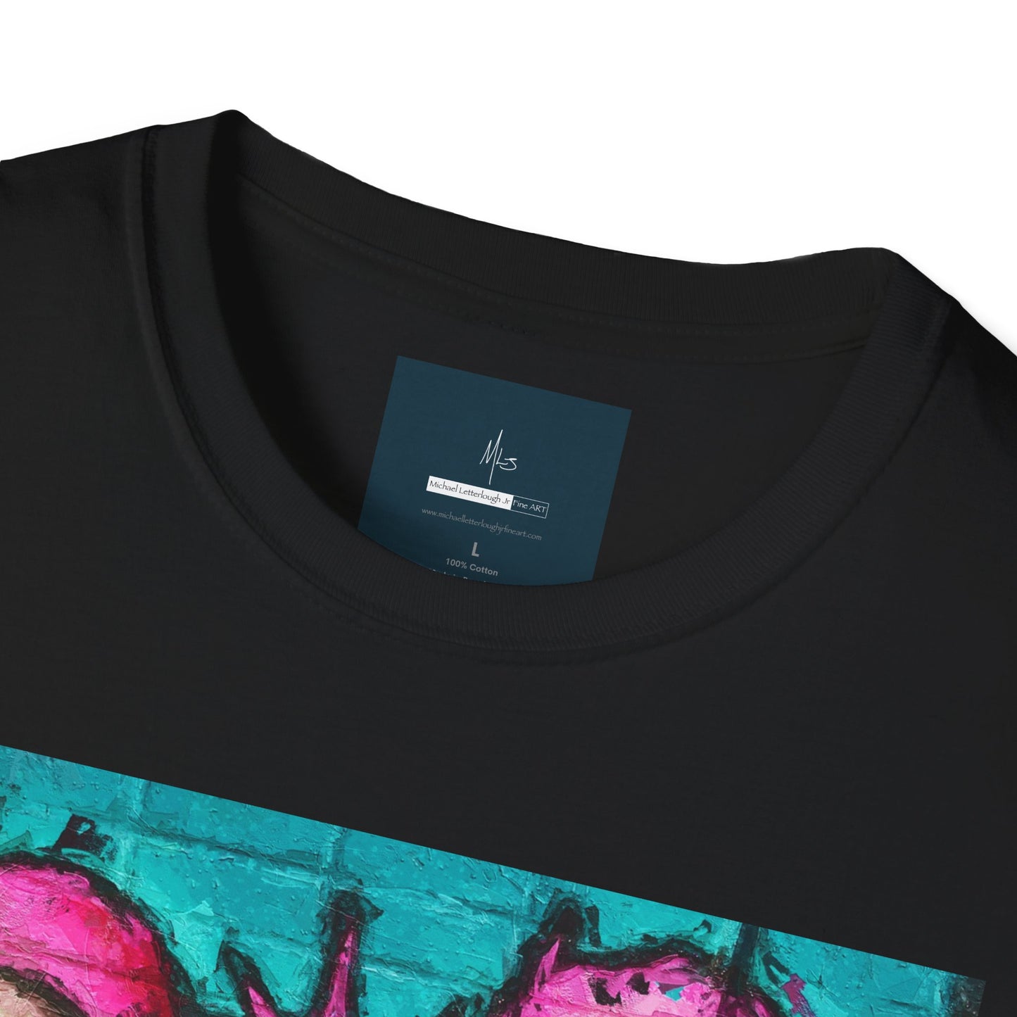Graffiti Pink Bear Unisex T-Shirt - Artistic Fine Art Tee