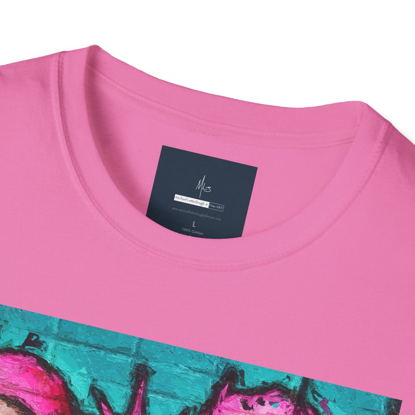 Graffiti Pink Bear Unisex T-Shirt - Artistic Fine Art Tee