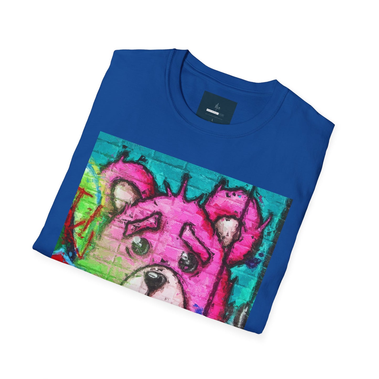 Graffiti Pink Bear Unisex T-Shirt - Artistic Fine Art Tee