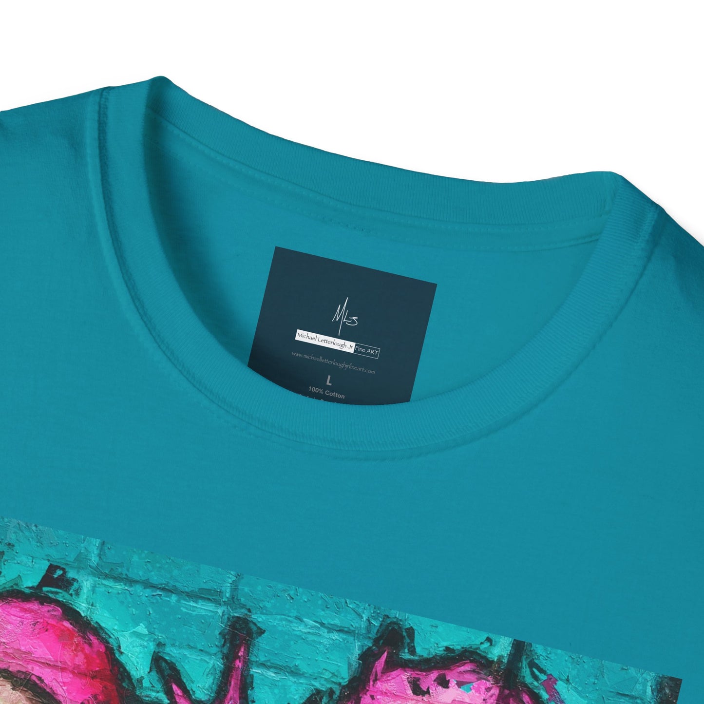 Graffiti Pink Bear Unisex T-Shirt - Artistic Fine Art Tee