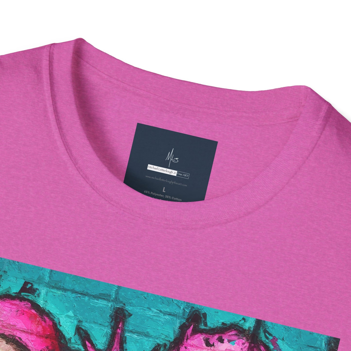 Graffiti Pink Bear Unisex T-Shirt - Artistic Fine Art Tee