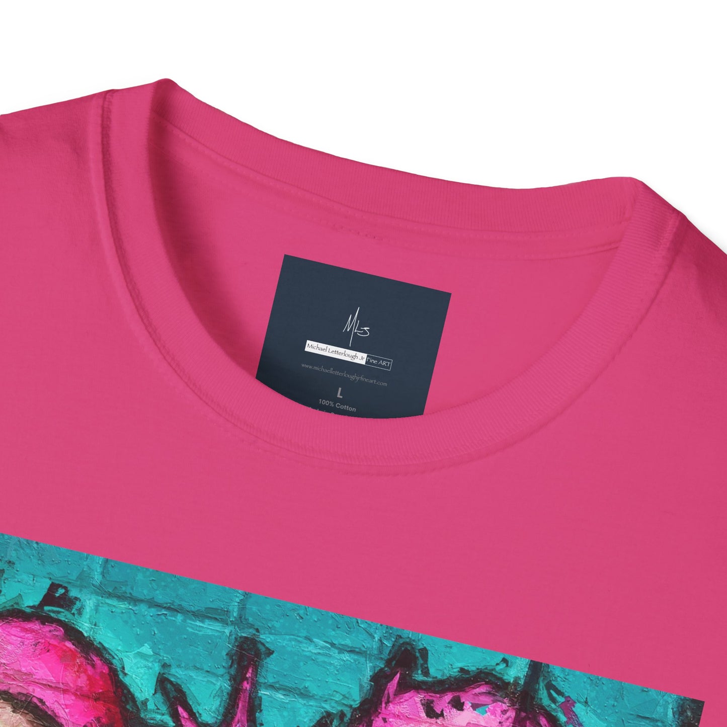 Graffiti Pink Bear Unisex T-Shirt - Artistic Fine Art Tee