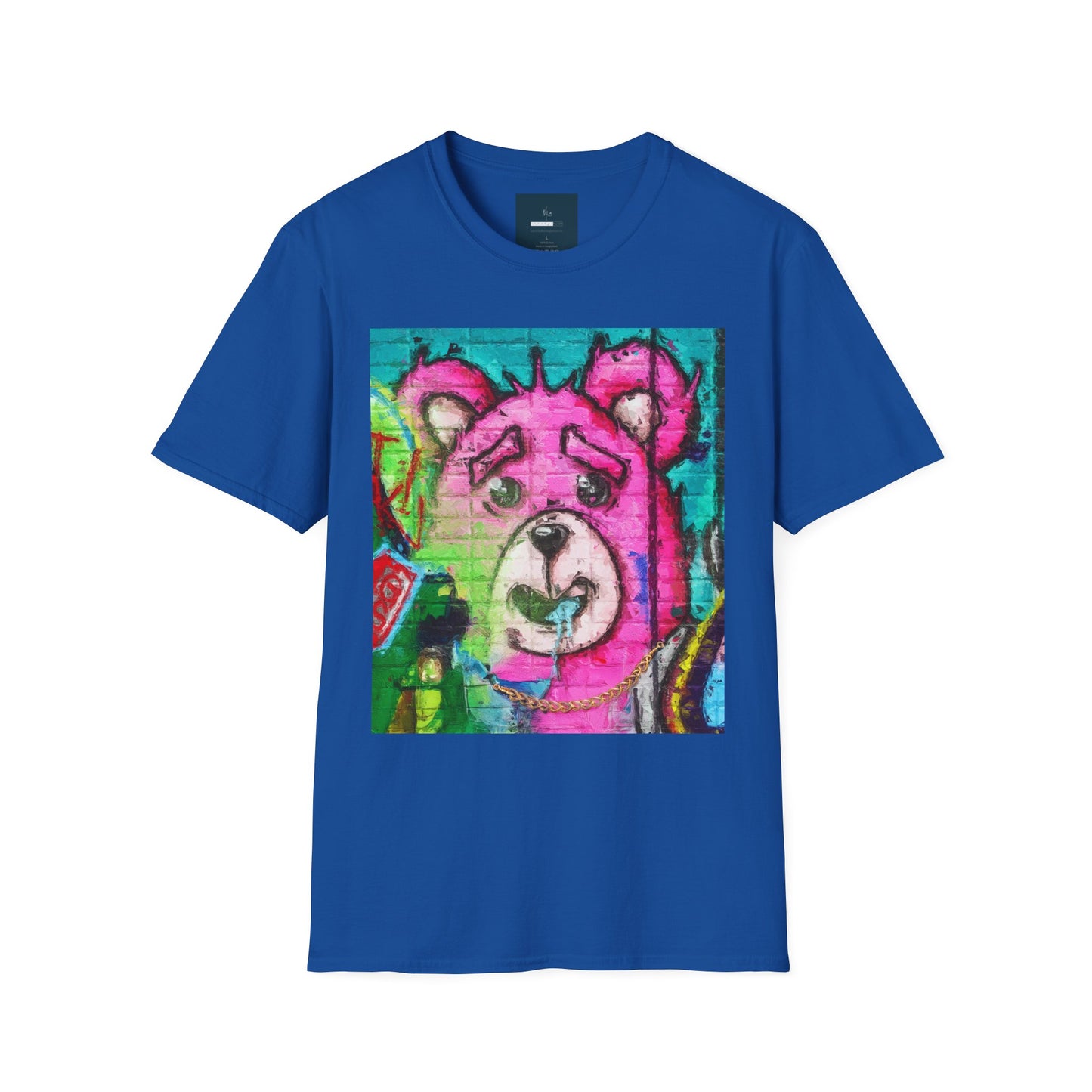 Graffiti Pink Bear Unisex T-Shirt - Artistic Fine Art Tee